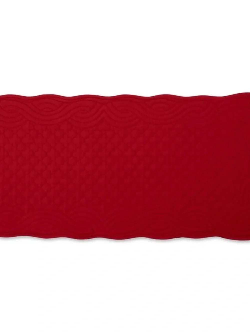 Quilted Red Table Runner - Decorative Dining Accent